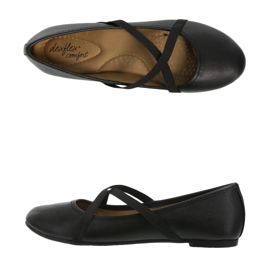 Women's Ava Gore Cross Strap Flat