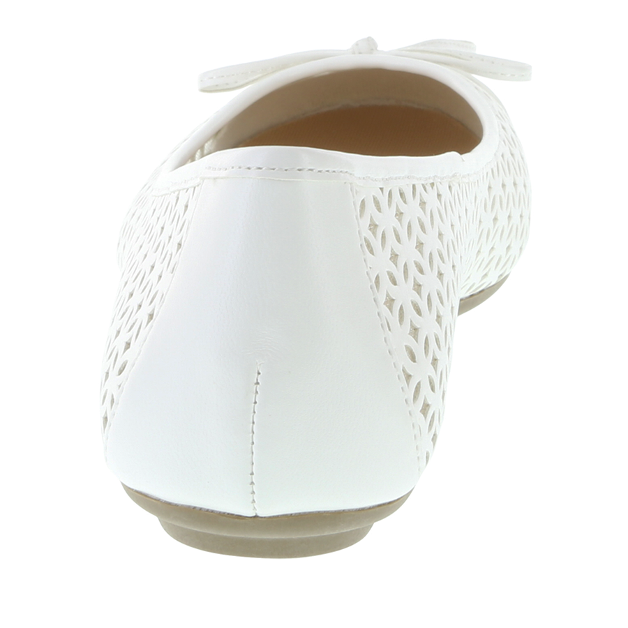 Women's Fran Perforated Bow Flat